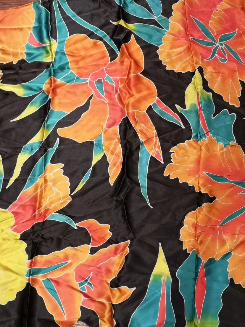 Floral Print Silk shawl (100% pure silk) - photo 3