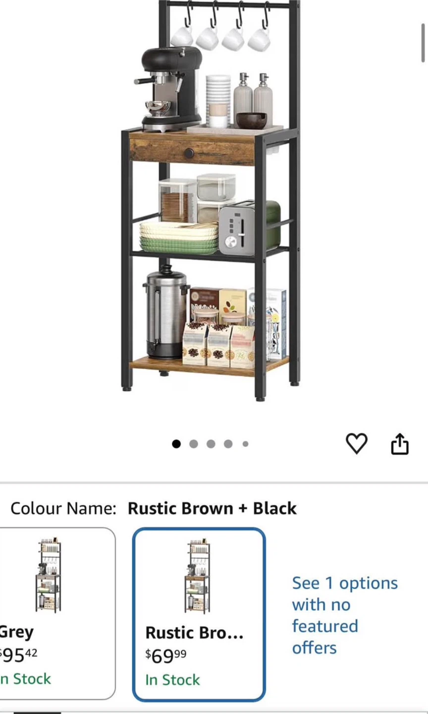 Yatinay 5-Tier Bakers Rack and Coffee Station - photo 2