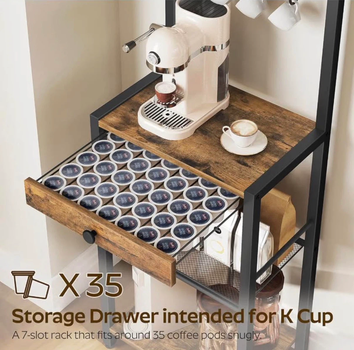 Yatinay 5-Tier Bakers Rack and Coffee Station - photo 4