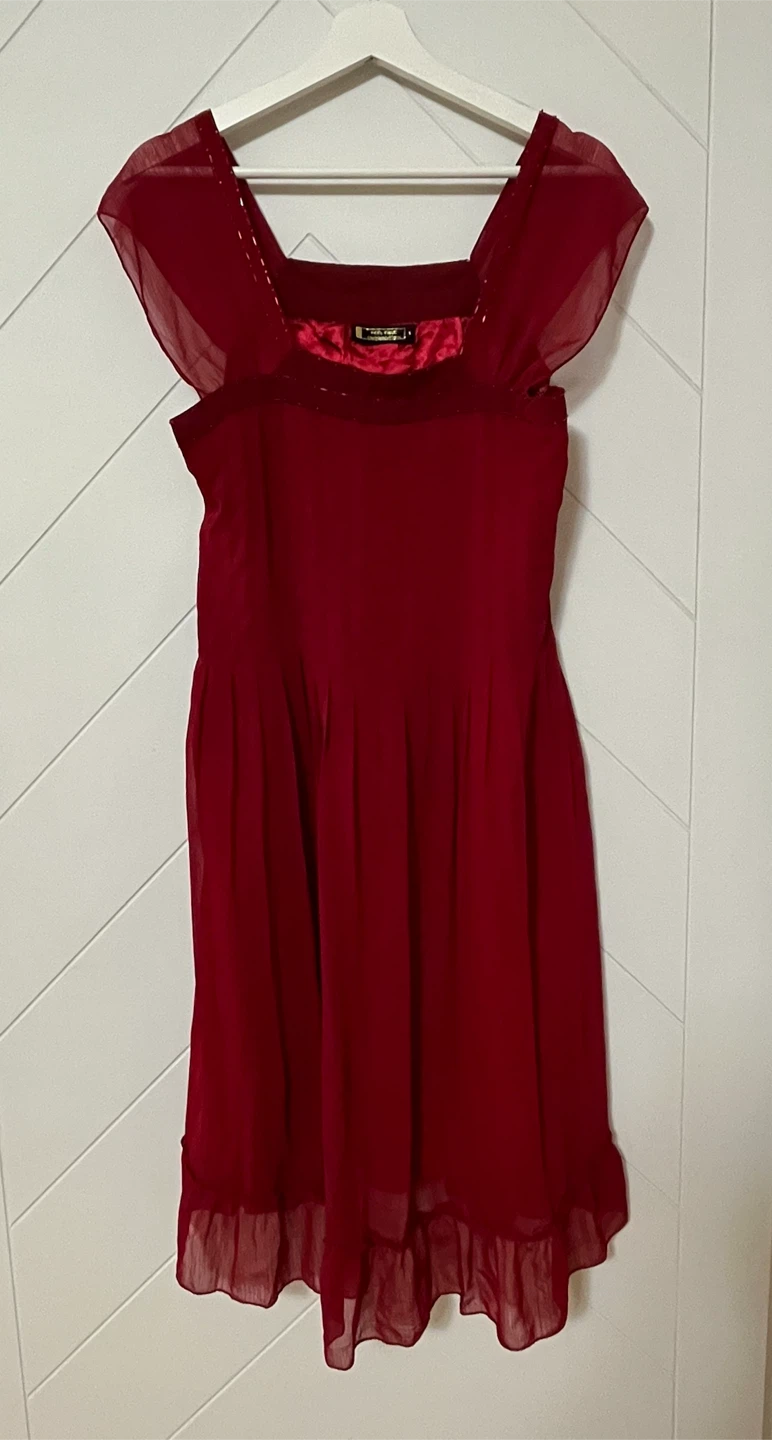 Feel-Free Red Beaded Dress Size L - photo 3