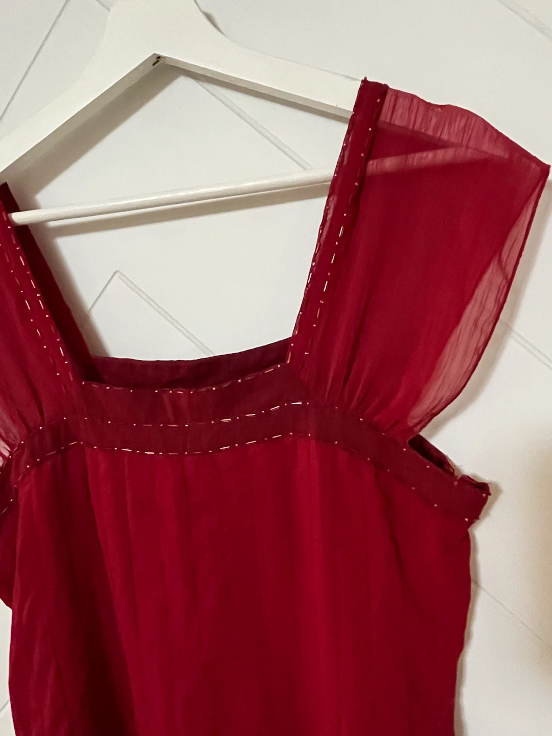 Feel-Free Red Beaded Dress Size L - photo 4
