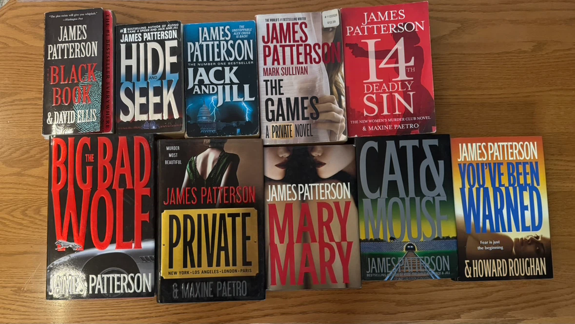 Collection of 10 James Patterson Books