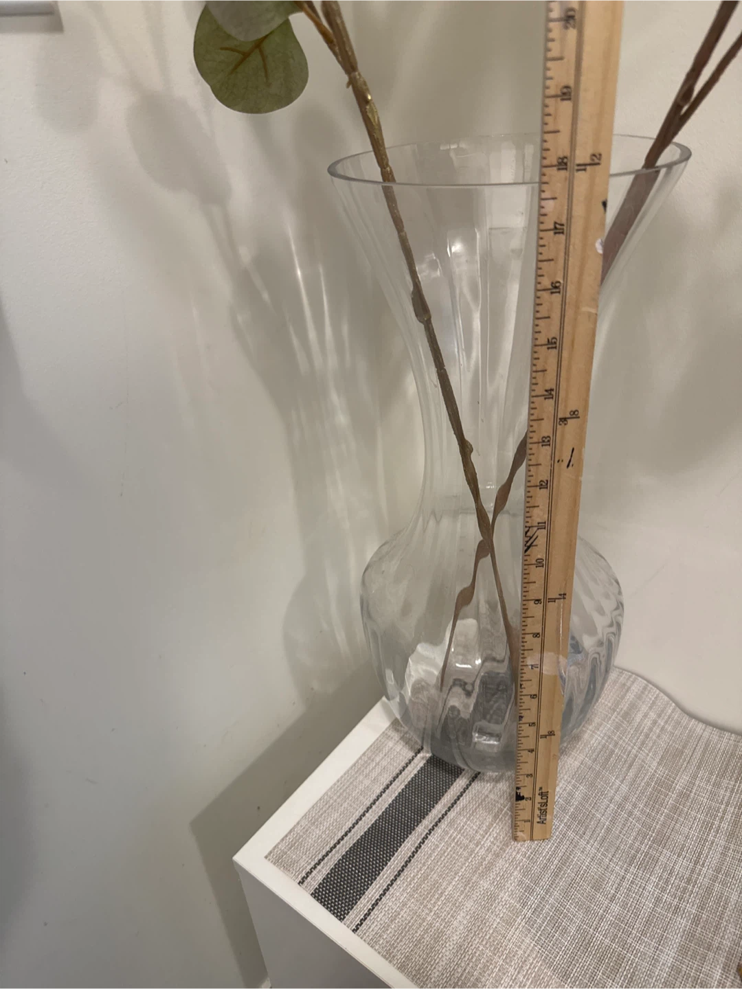 Clear Glass Vase with Artificial Stems - photo 3