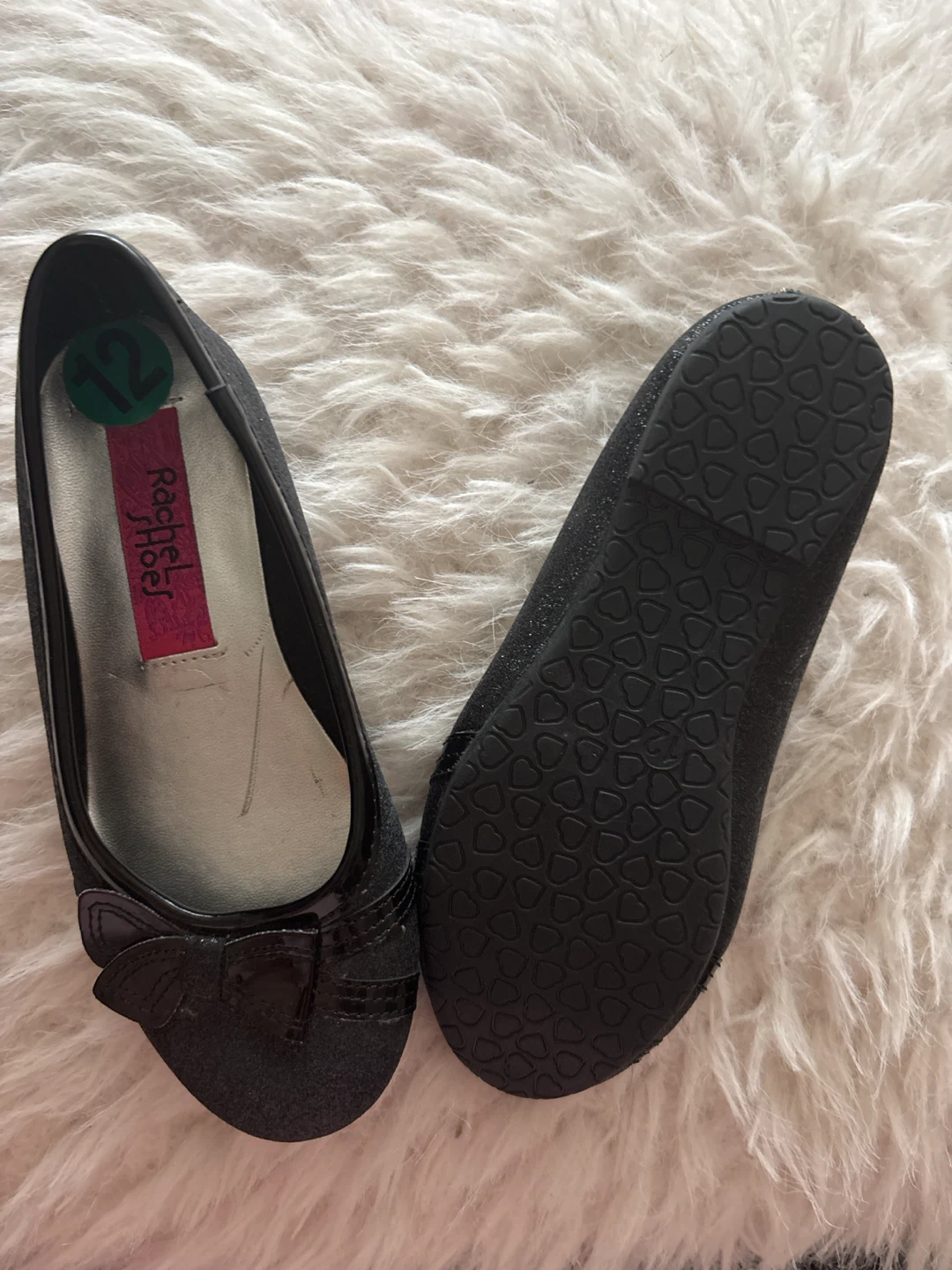 Rachel Shoes Black Flats Size 12