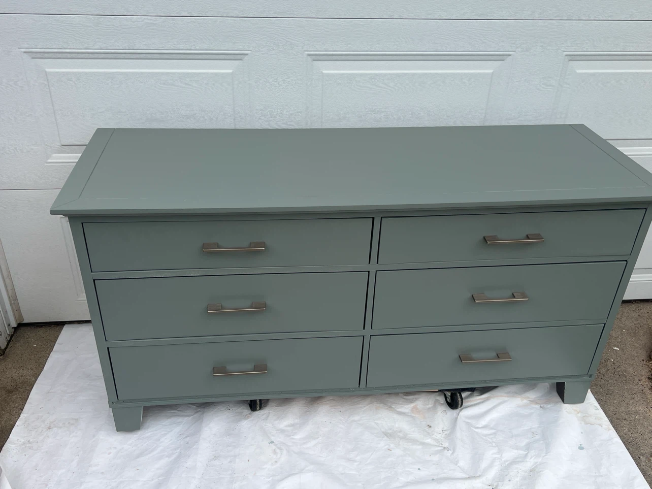 Sage Green 6-Drawer Dresser - photo 3