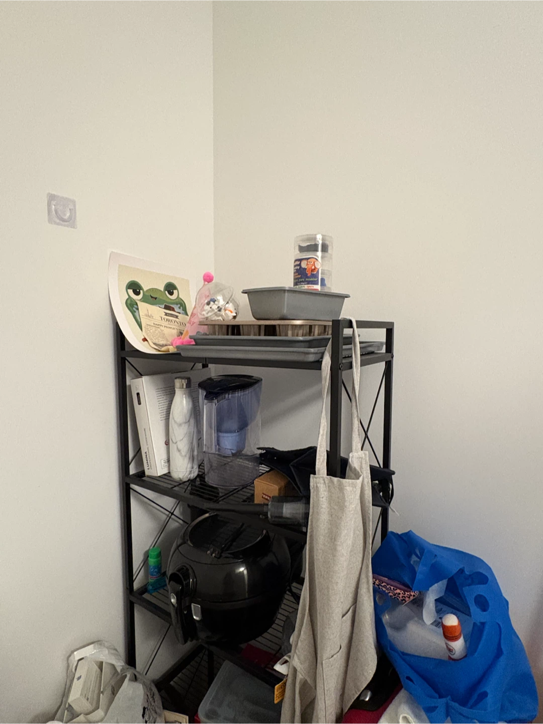 Black Metal Storage Shelf