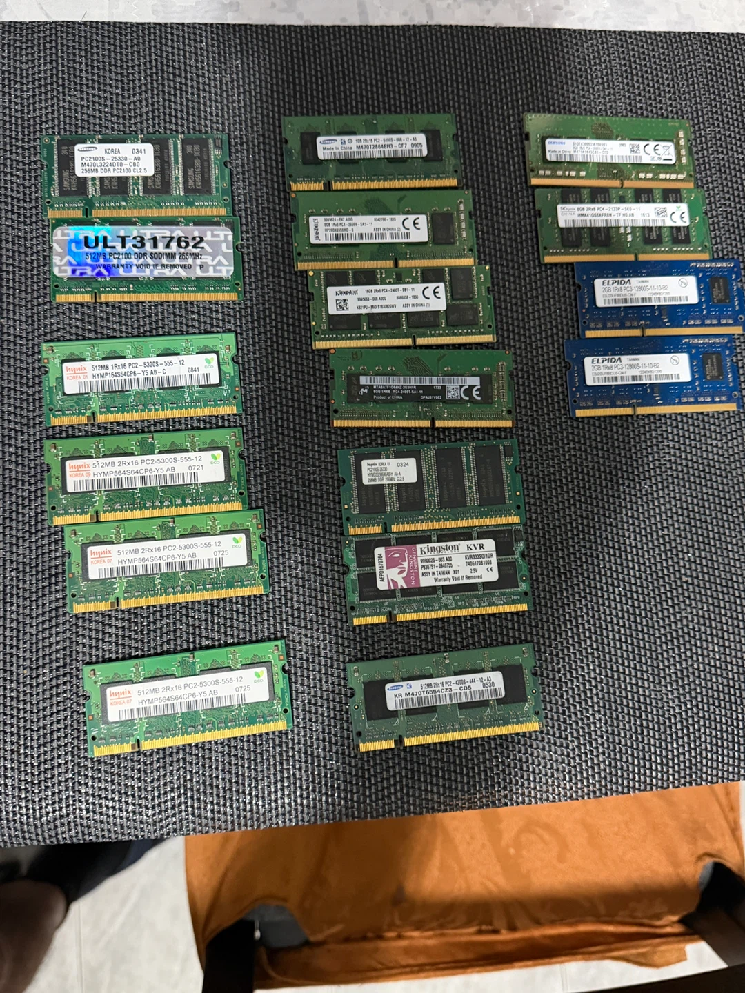 Collection of Assorted Laptop RAM Modules