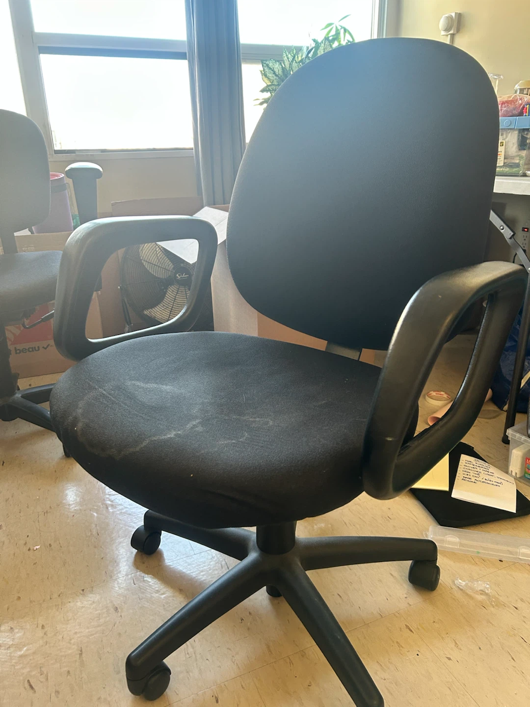 Black Fabric Office Chair