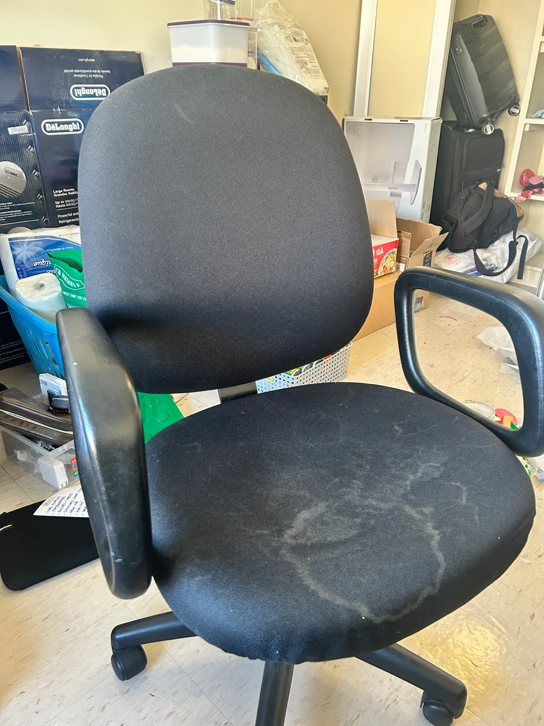 Black Fabric Office Chair - photo 2