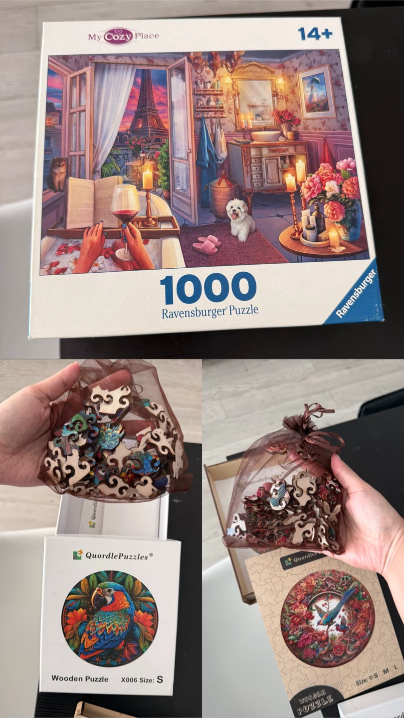 3 Jigsaw Puzzles for sale - Ravensburger & Wooden Bird Puzzles