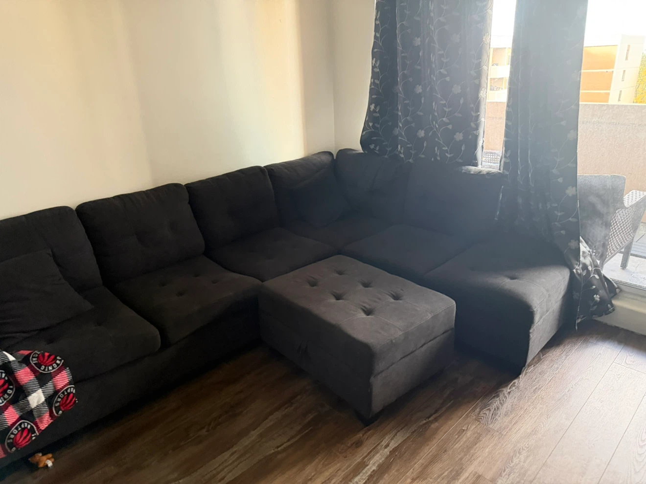 Grey sofa - 1 broken seat