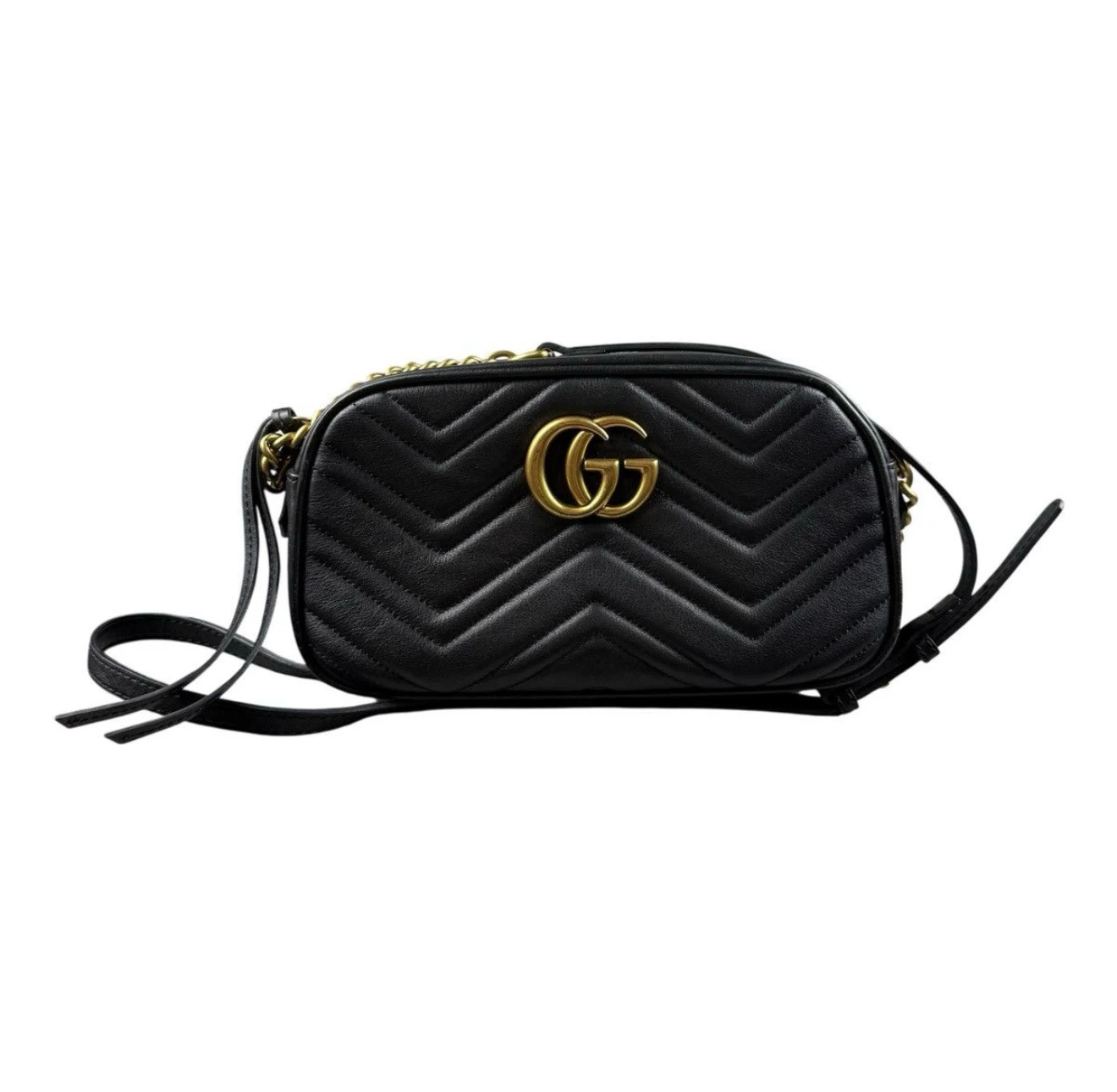 Gucci GG Marmont Black Leather Shoulder Bag