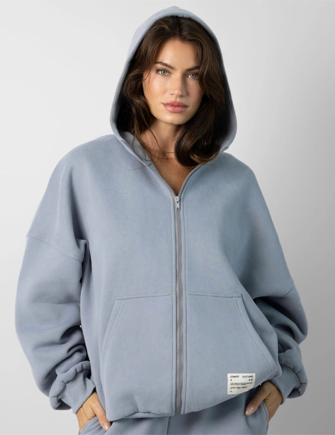 COMFRT Clothing  Affirmations Zip-Up Hoodie