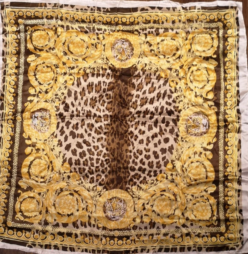 Leopard Print Decorative Silk Scarf