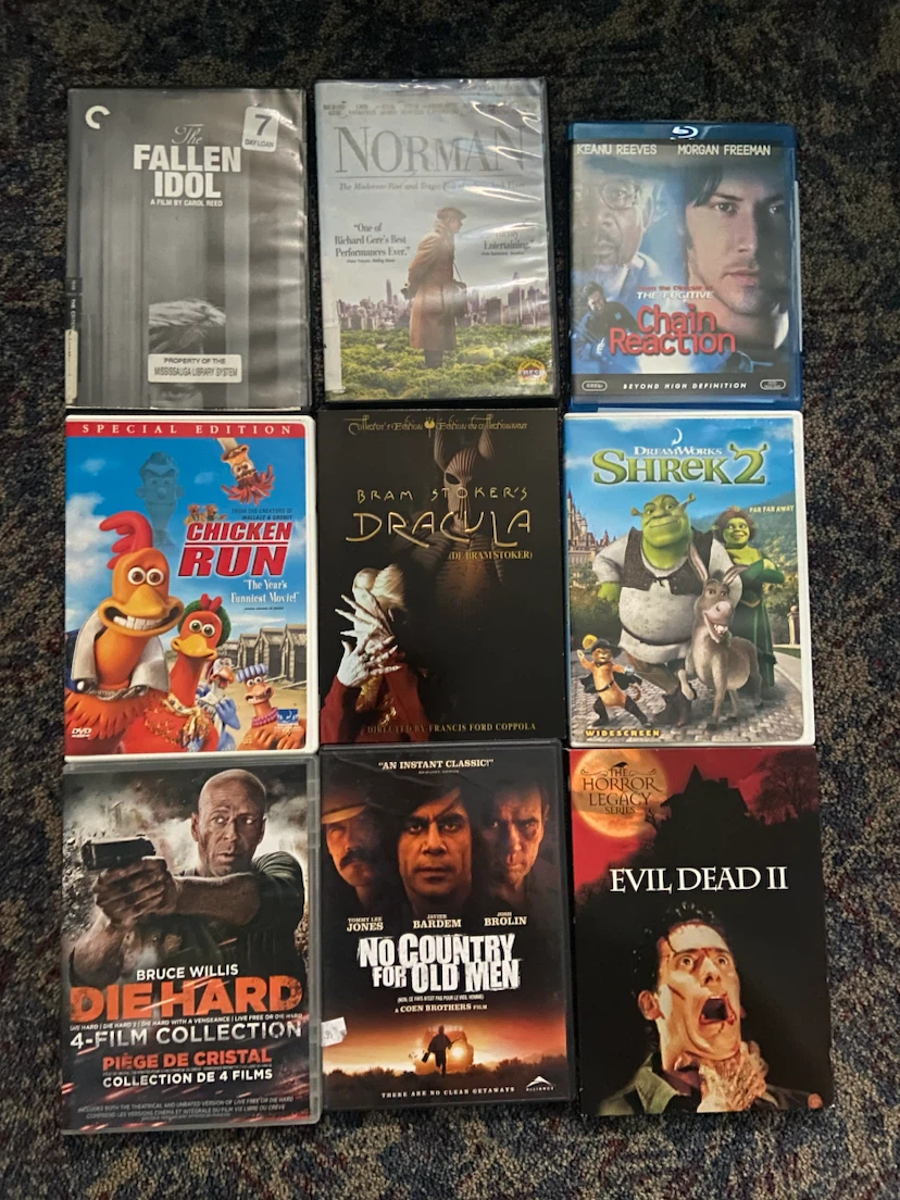 $10 for entire lot Collection 8  DVD and 1  Blu-ray Movies