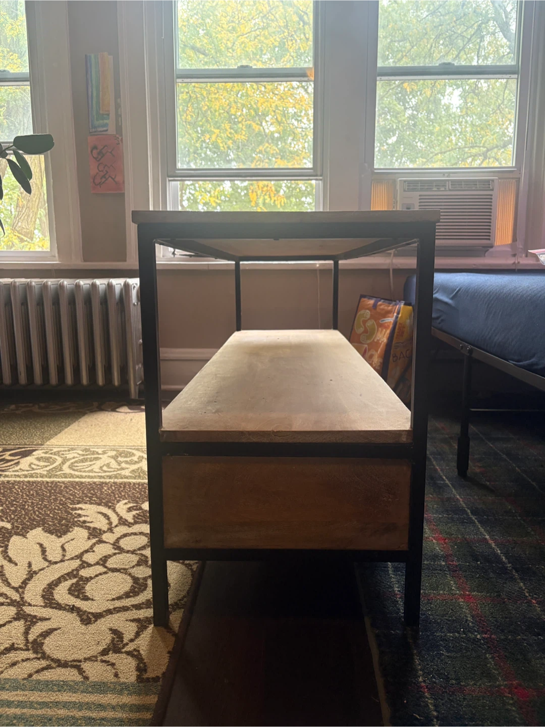 Industrial Style Wood and Metal Media Console - photo 2