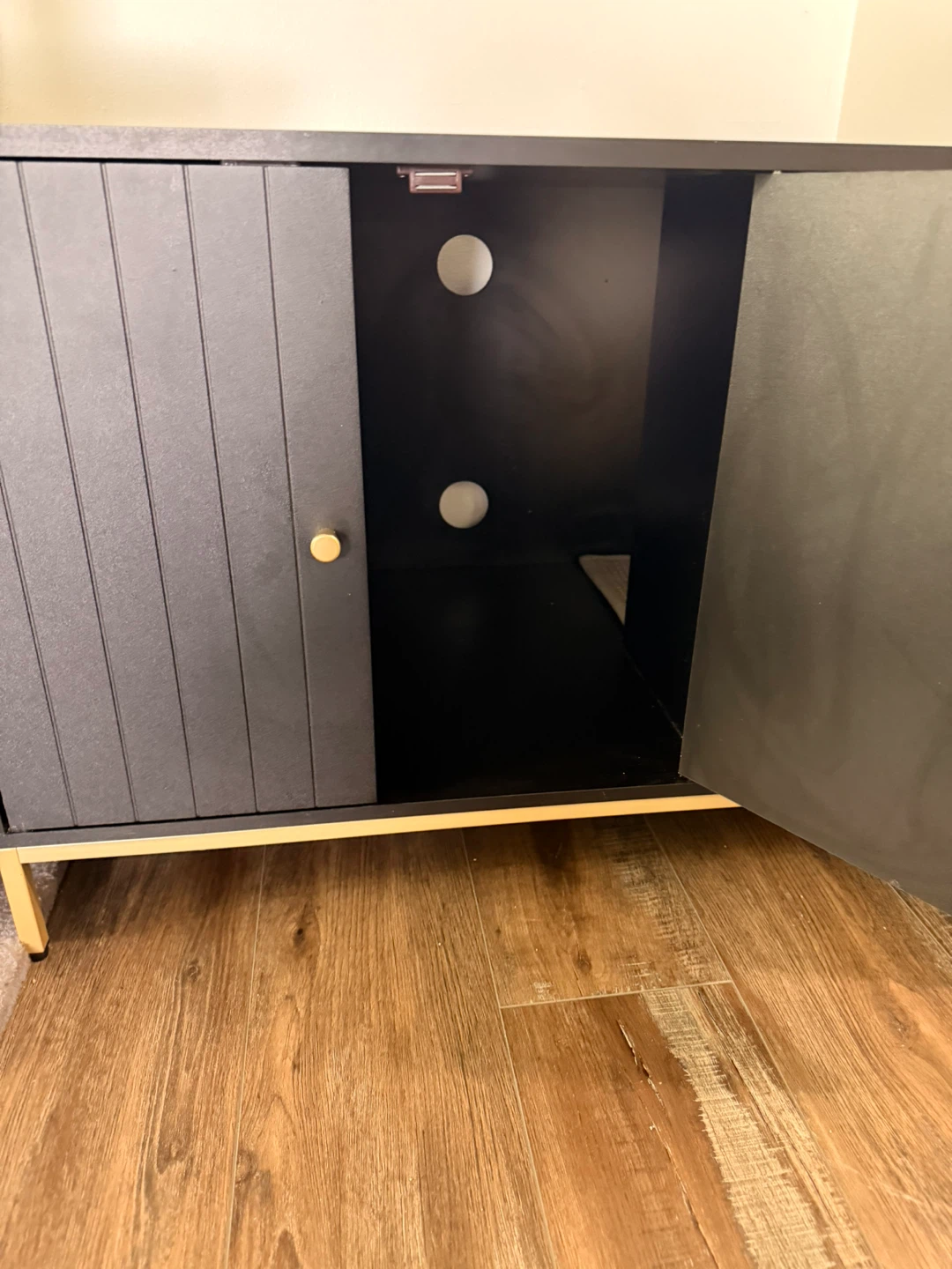 Black Cat Litter Box Enclosure Cabinet - photo 2