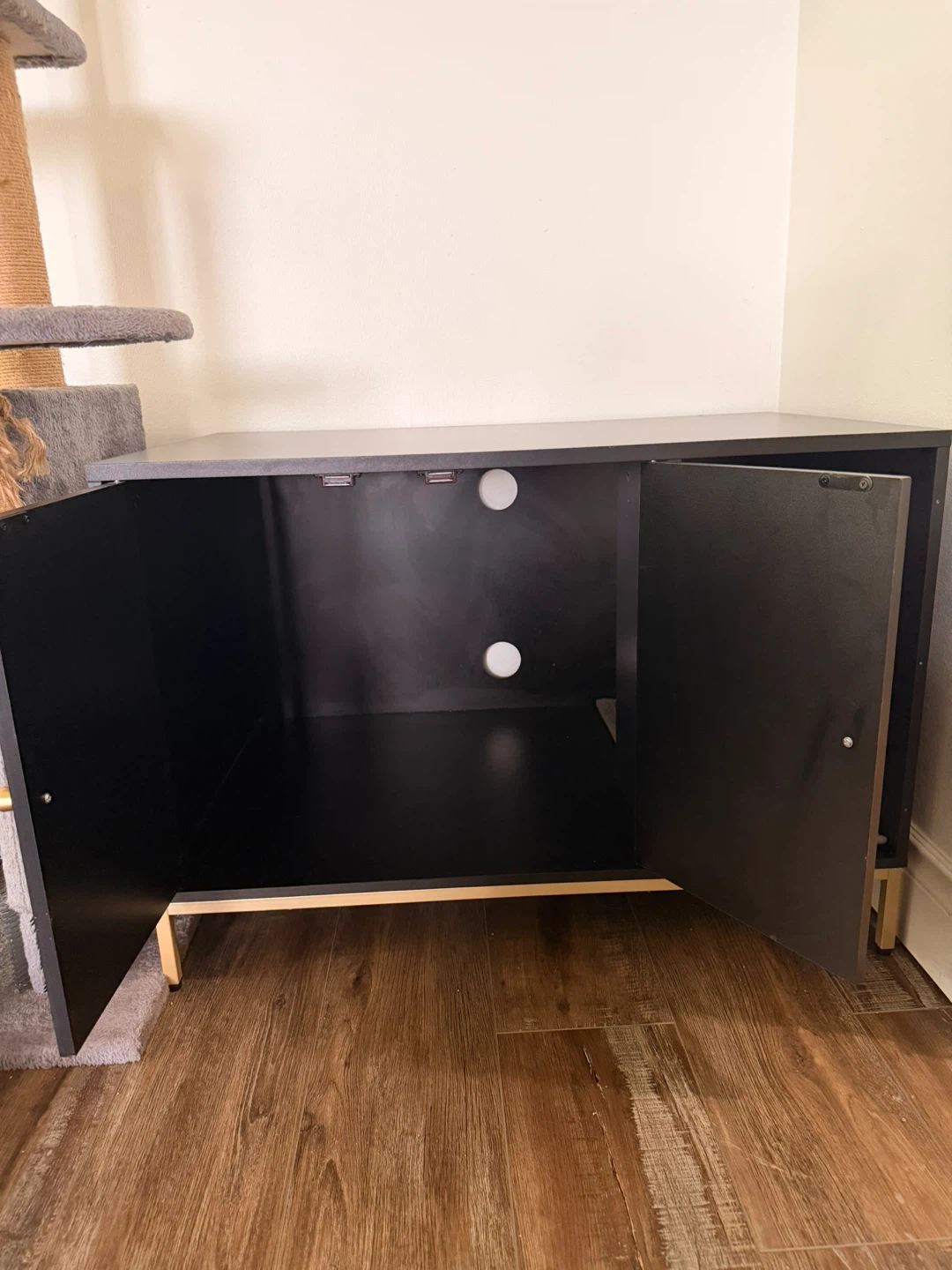 Black Cat Litter Box Enclosure Cabinet - photo 3