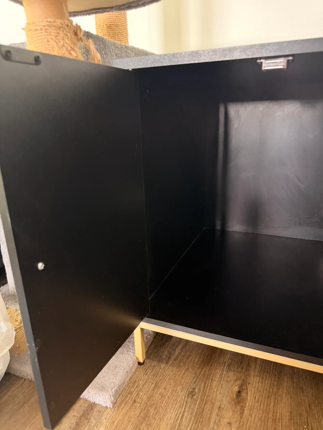 Black Cat Litter Box Enclosure Cabinet - photo 4