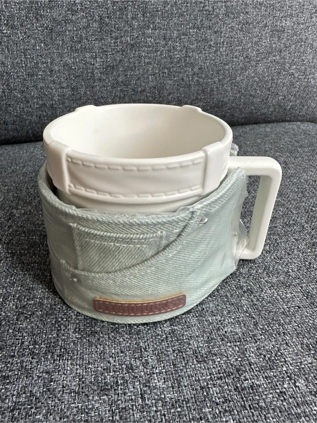 Brand NEW Starbucks Denim Mug with Sleeve - photo 3