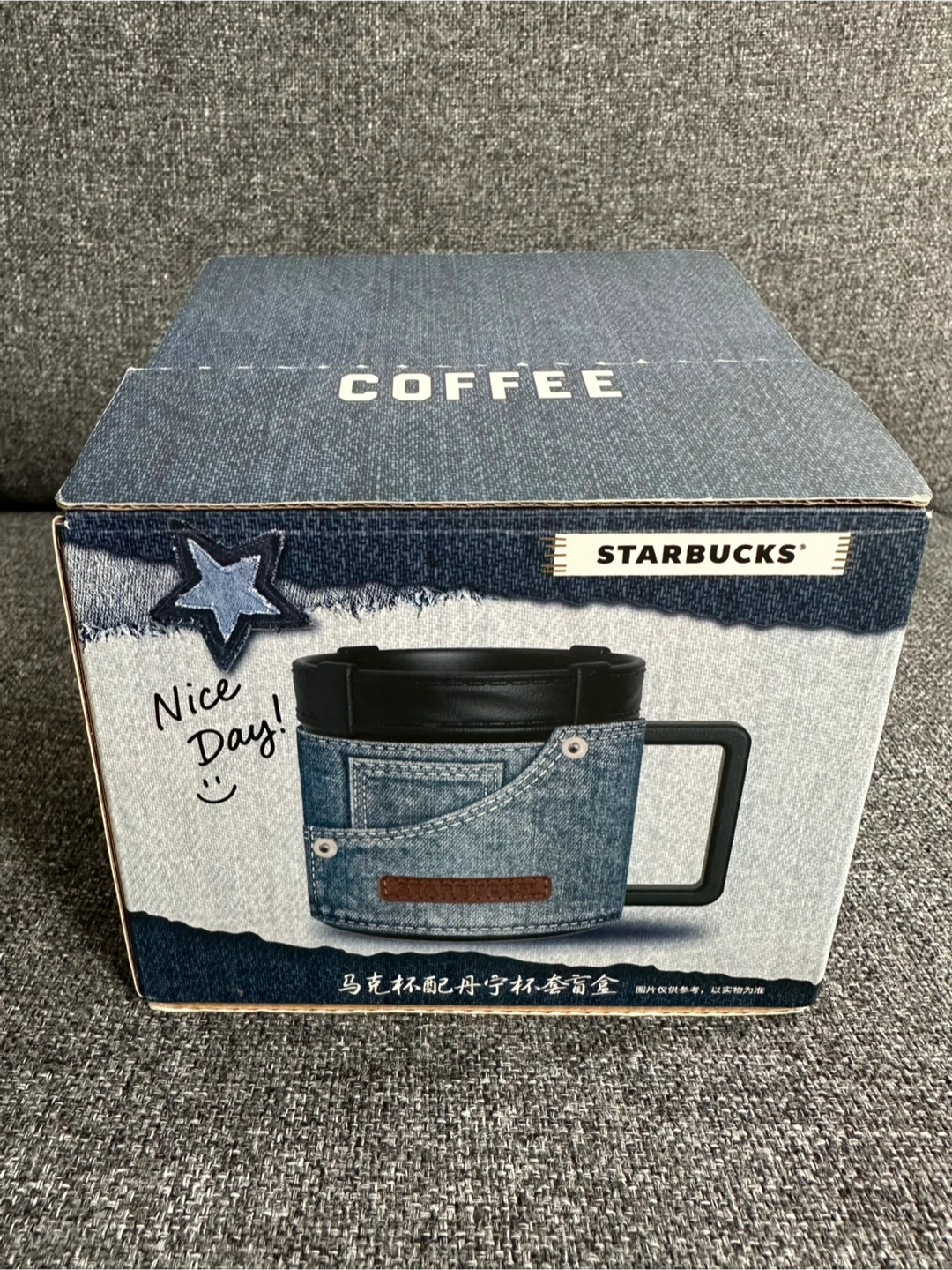 Brand NEW Starbucks Denim Mug with Sleeve - photo 5