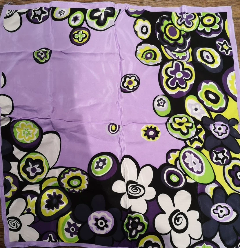 Floral Print Silk Scarf