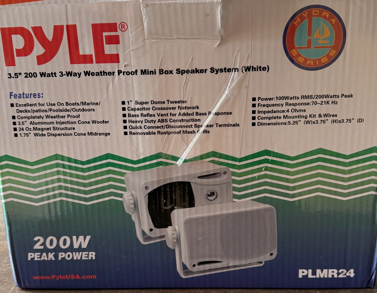 Pyle 3.5" 200W Weather Proof Mini Box Speaker System - photo 2