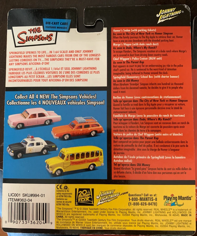 Johnny Lightning The Simpsons Die-Cast Cars - photo 4