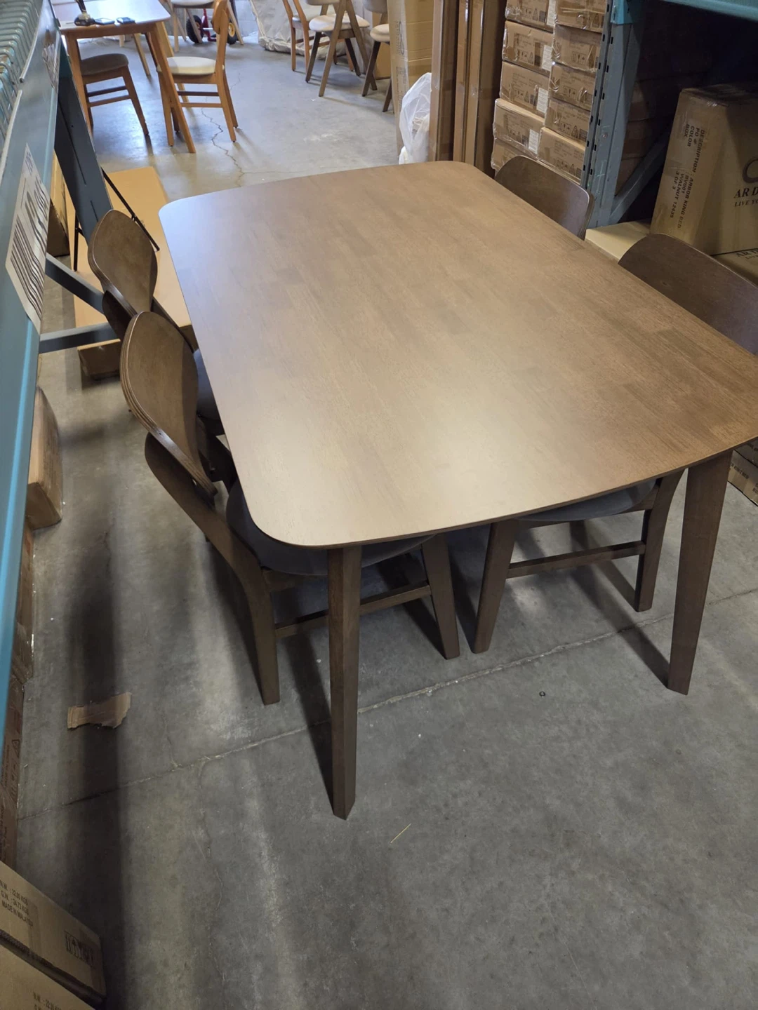 Modern Wooden Dining Table with 4 Chairs - photo 2
