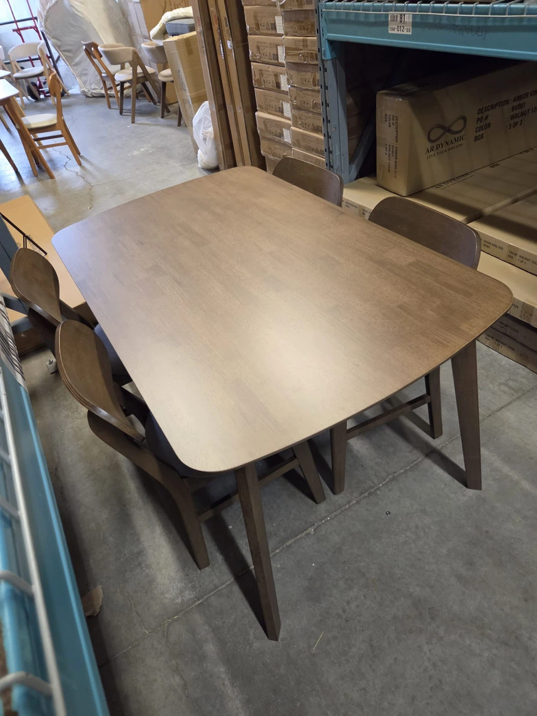Modern Wooden Dining Table with 4 Chairs - photo 3