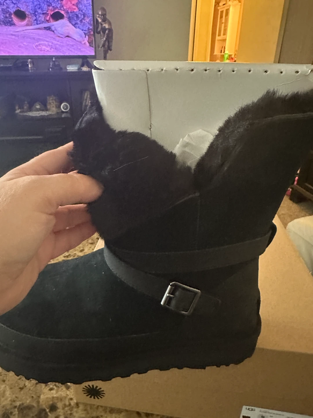 UGG W Classic Short Bellina Belted Boots Black - photo 5