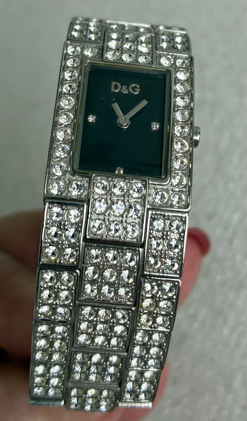 D&G Women's Crystal Bezel Watch
