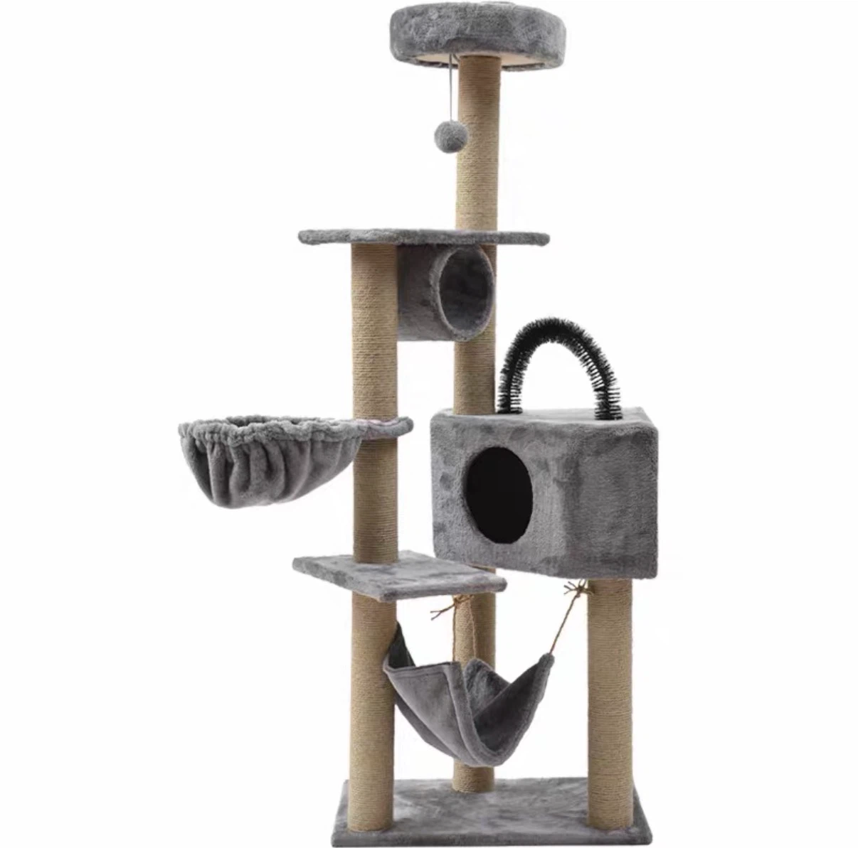 Gray Multi-Level Cat Tree 160cm