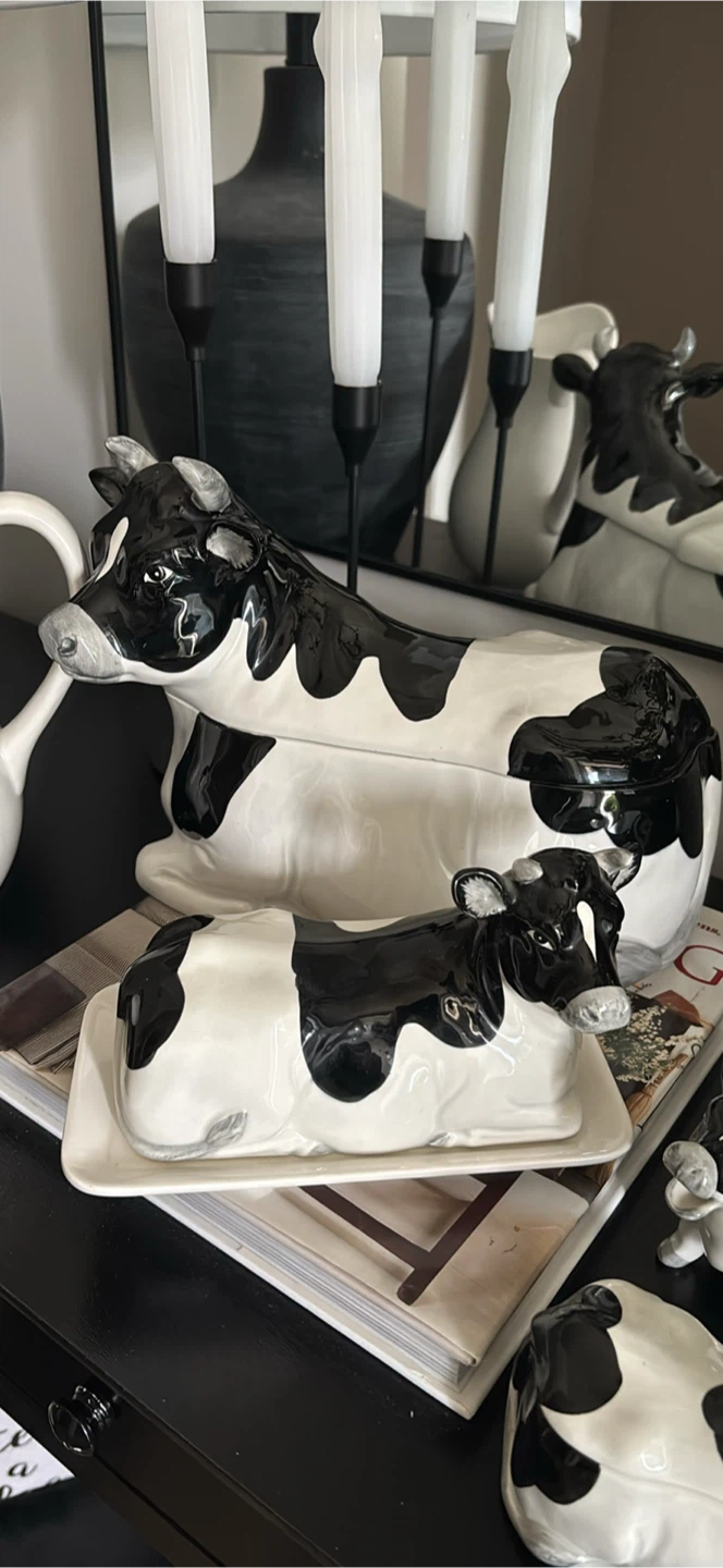 Ceramic Cow Kitchen Set vintage - photo 2