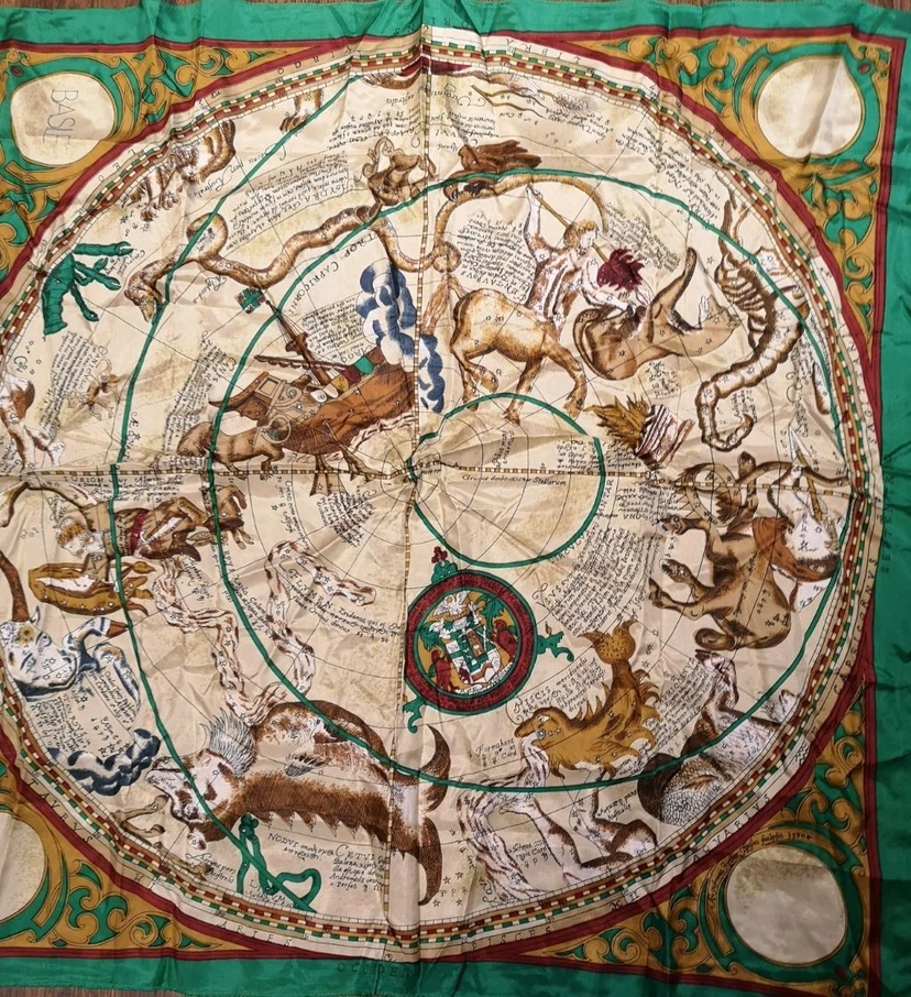 Basile Silk Scarf Celestial Map Print - photo 2