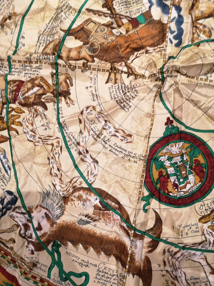 Basile Silk Scarf Celestial Map Print - photo 3