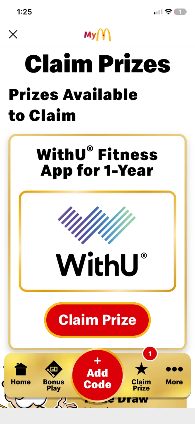 WithU Fitness App 1-Year Subscription