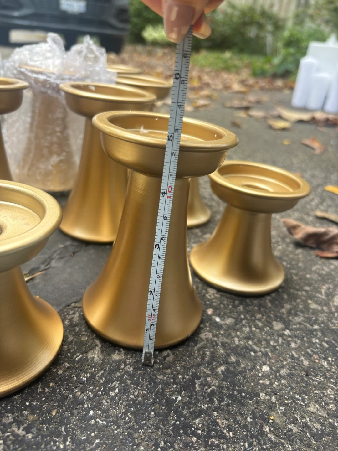Set of 22 taper Gold Candle Holders - photo 5