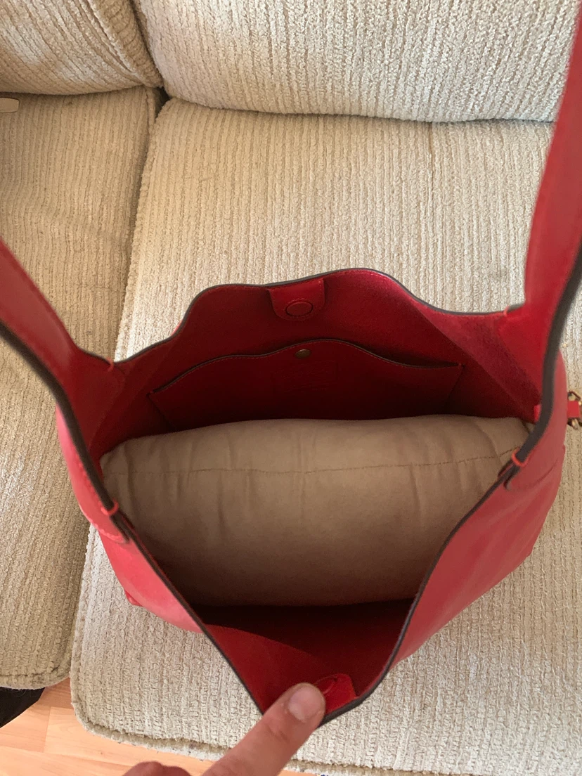 Red Coach Leather Hobo Bag - photo 2