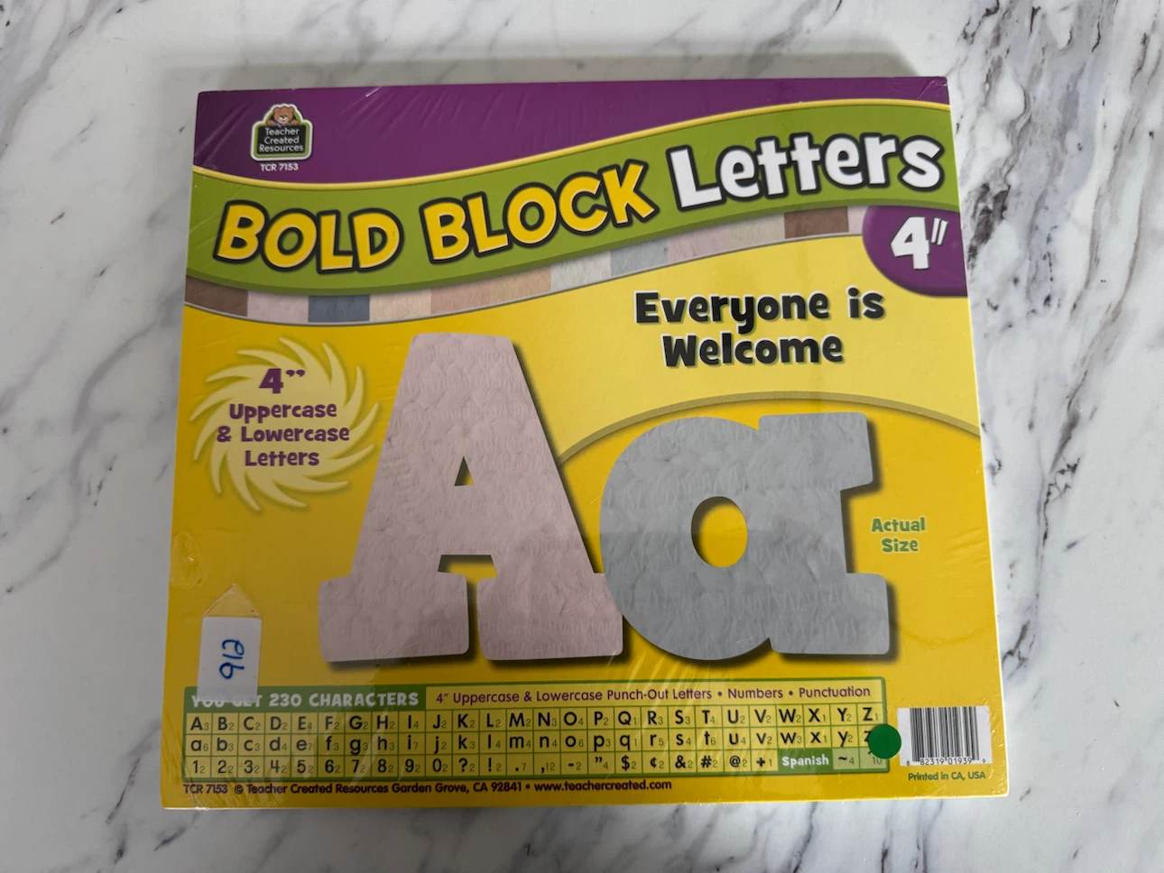 Teacher Created Resources - Bold Block Letters 4” - Brand new - photo 2