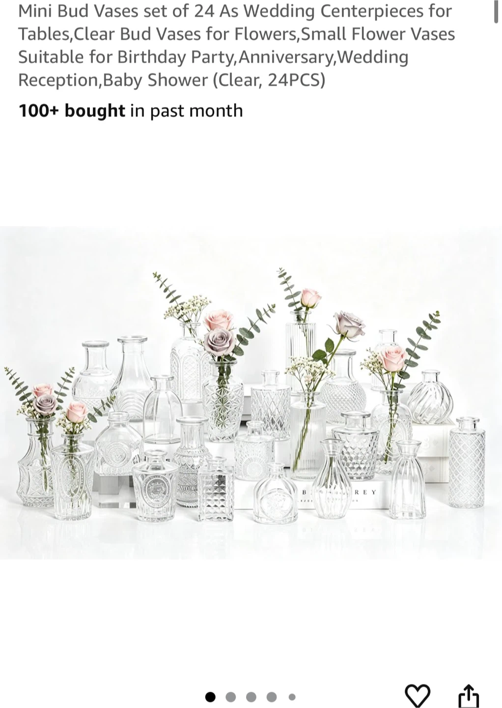 Set of 23 Clear Mini Bud Vases - photo 2