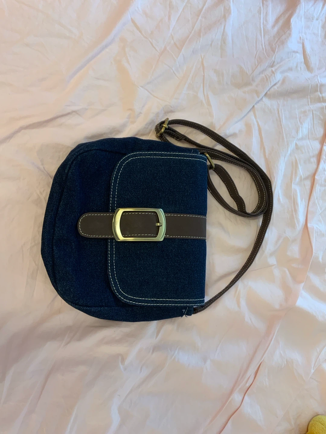 Denim Crossbody Bag-$15