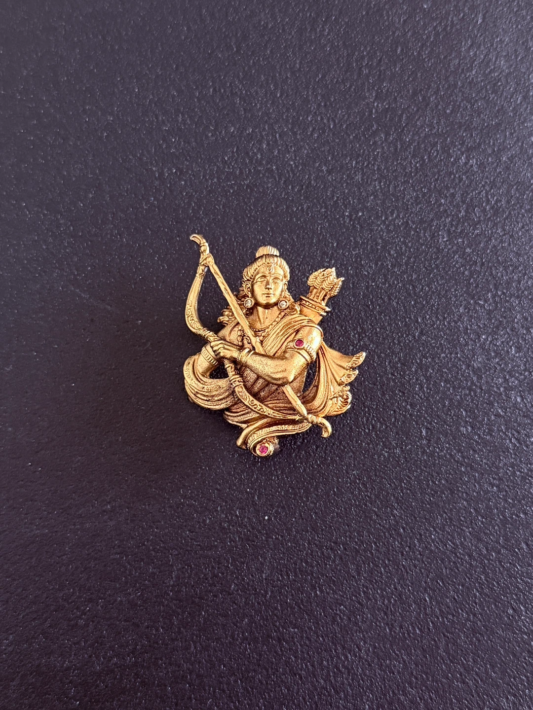 Lord Rama Archer Brooch – Antique Gold-Tone | Diwali Special - photo 3