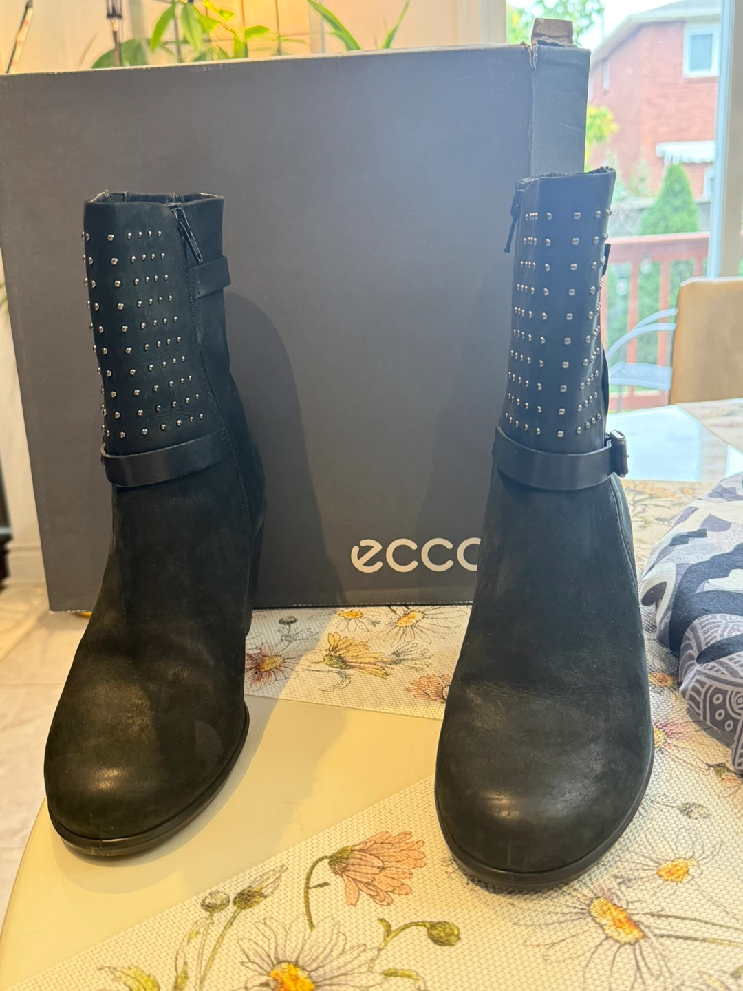 Ecco Women's Studded Black Boots