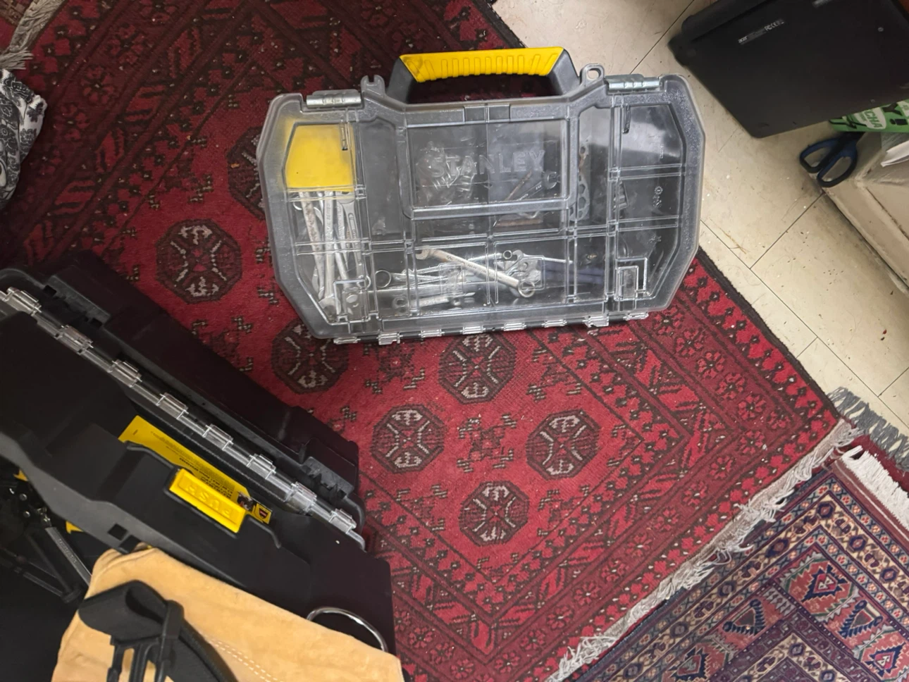 Stanley Rolling Tool Box with Mastercraft Tool Belt
