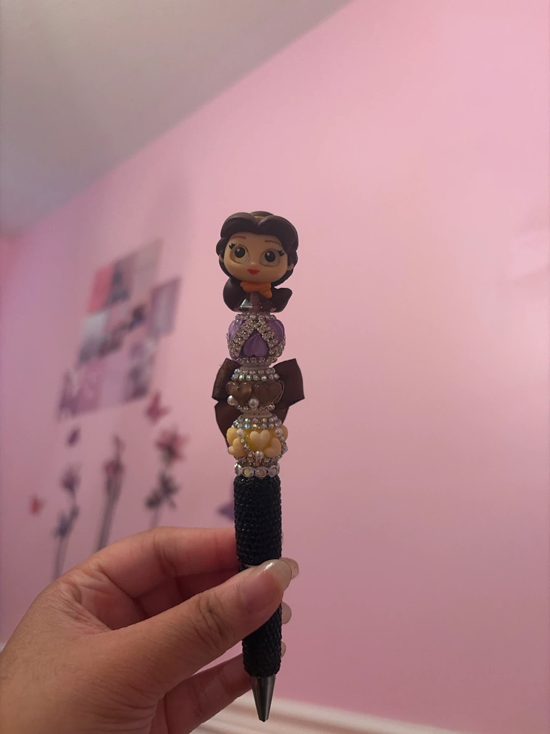 Belle character beaded pen
