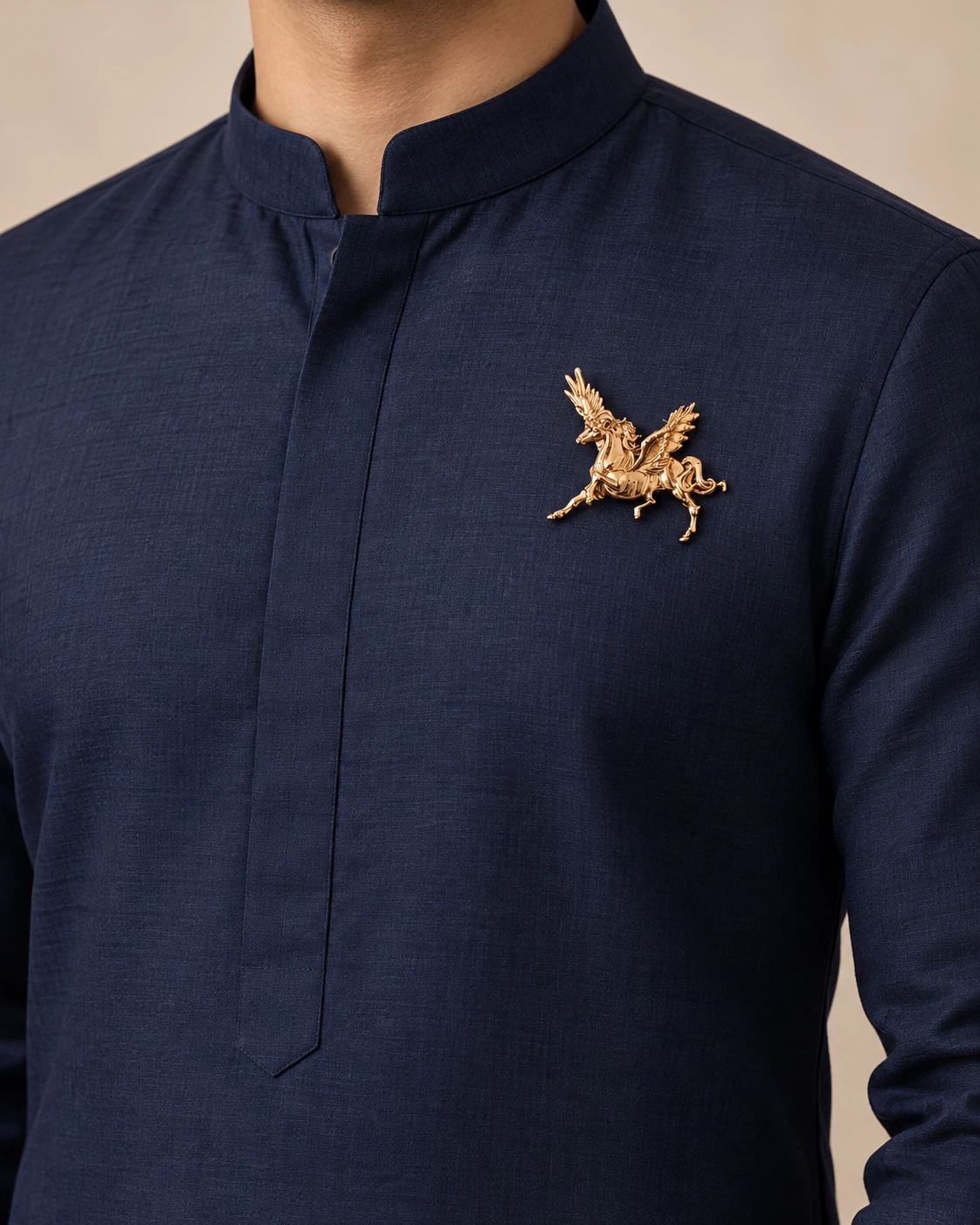 Royal Pegasus Horse Brooch – Antique Gold | Diwali Special
