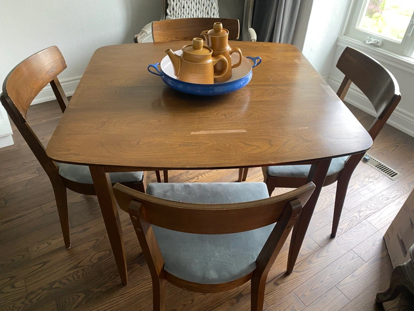 Mid-Century Modern  Teak Style Dining Table Set - photo 2