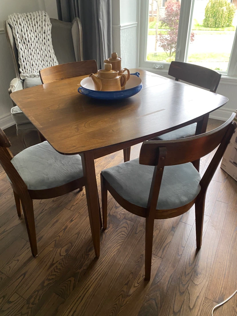 Mid-Century Modern  Teak Style Dining Table Set - photo 3