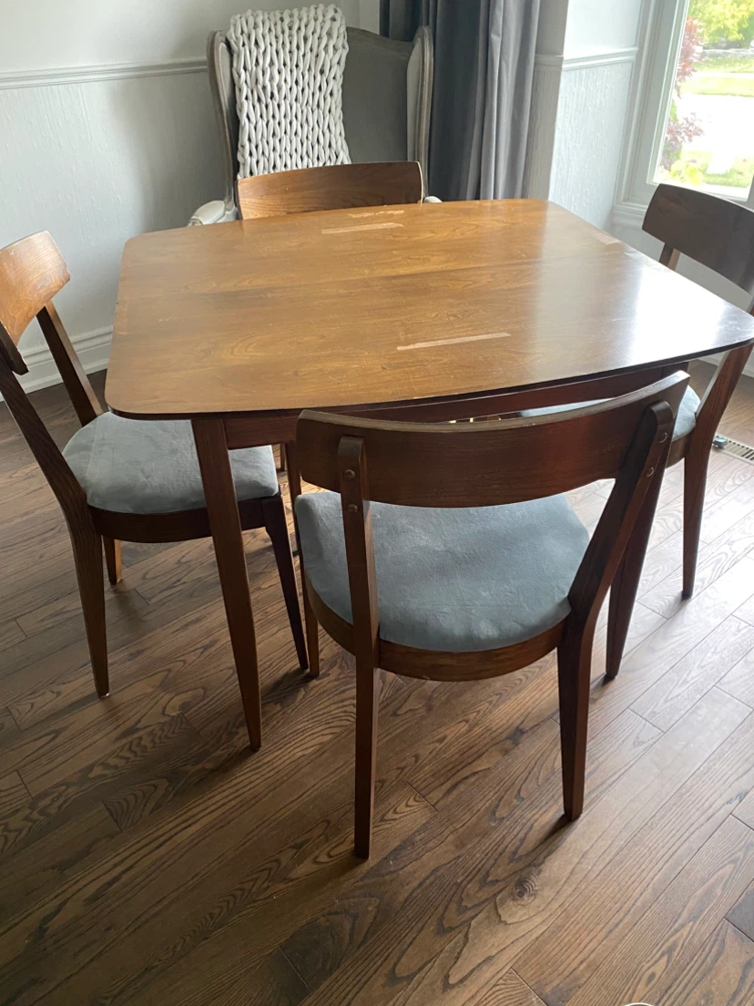 Mid-Century Modern  Teak Style Dining Table Set - photo 4